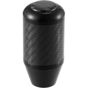 X AUTOHAUX Automatic Universal Manual Gear Stick Shift Knob Transmission Gear Lever Stick Shifter Handle Carbon Fiber Pattern Black