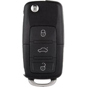 SCITOO Keyless Entry Remote Flip Key FOB Shell 1PC 4 Buttons Replacement for Volkswagen Golf Jetta Passat HLO1J0959753AM