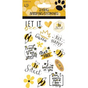 Bees - Puns - Standard 4 Sheet Stickers Standard Stickers - 4 Sheet
