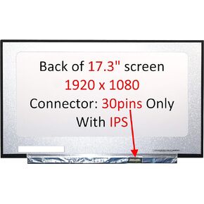 New 17.3 inches for Screen Compatible with N173HCE-E3A 1920X1080 Matte IPS (Narrow Bazel) Replacement Laptop LED LCD