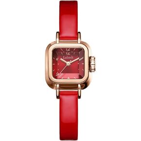 Watches for Women Diamond Square Leather Band Fashion Small Slim Light Dress Casual Simple Ladies Female Wife Girls Gifts Luxury Brown Wrist Watch