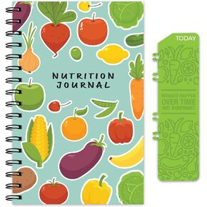 Global Printed Products 6" x 8.5" Daily Food Diary, Nutrition Planner, Health Journal, Meal Planner: Clip-in Bookmark, Sturdy Binding, Thick Pages & Laminated Protective Cover (Fruit)