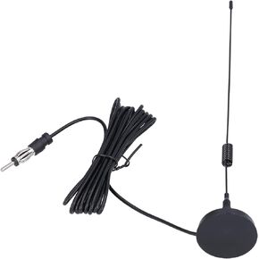 Car Antenna Magnetic Base, Universal Car Stereo Antenna High Frequency Strong Magnetic Base for Radio Signals Enhancement (Black)