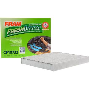 FRAM Fresh Breeze Cabin Air Filter Replacement for Car Passenger Compartment w/Arm and Hammer Baking Soda, Easy Install, CF10732 for Select Hyundai Vehicles , white