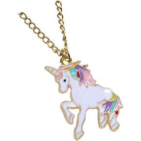 Unicorn Necklace Rainbow Unicorn Necklace Pendant Jewelry Gifts for Girls Best Friend Granddaughter Christmas Birthday Gifts Alloy Metal