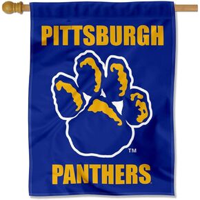 Pittsburgh Panthers Paw Double Sided House Banner Flag