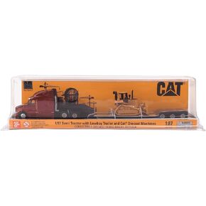 دييكاست الماجستير | جرار ترادفي طراز Peterbilt مقاس 1:87 مقاس 579 UltraLoft مع مقطورة Lowboy وجرار Cat D5M | الموديل 84419 in Kuwait