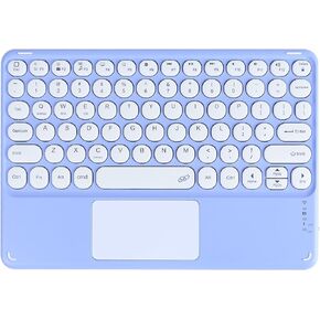 Wireless Bluetooth Keyboard with Touchpad 10inch Portable Rechargeable Slim Keyboard for iPad Pro/iPad Air/iPad 9.7/iPad 10.2/iPad Mini and Other iOS Android Windows Devices(Pink)