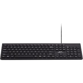 Monoprice Low-Profile Spill-Resistant Silent Keyboard – Membrane Water-Resistant Coating 10 Million Keystrokes - Workstream Collection,Black