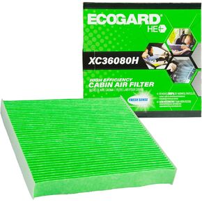 ECOGARD XC36080H Upgraded High Efficiency Cabin Air Filter with Baking Soda Fits Honda Civic, CR-V, Fit, HR, Odyssey, Insight, CR-Z, Clarity | Acura RDX