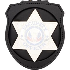 TYTX Police Badge Holder (Badge Not Included) 3.1" with Belt Clip Universal Round Neck Stainless Steel Chain and Concealed Photo Pocket