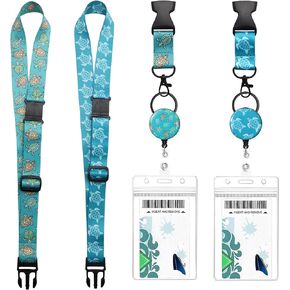 Multifunctional Cruise Breakaway Lanyard Set for Ship Cards,Adjustable Length with Safety Buckle,Retractable Badge Reel