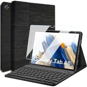 Keyboard Case with Screen Protector for Samsung Galaxy Tab A8 10.5 Inch 2022 (SM-X200/X205/X207), Magnetically Detachable Wireless Bluetooth Keyboard with Slim Lightweight Stand Cover (Tab A8)