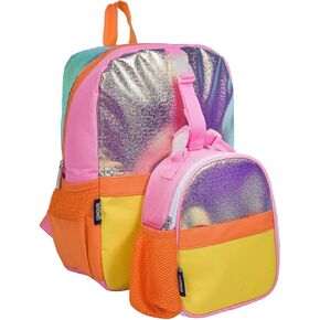 حقيبة ظهر Wildkin Pack-it-All للأطفال مع صندوق غداء بمشبك (برتقالي لامع) in Kuwait