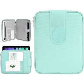 حقيبة كمبيوتر لوحي مقاس 9-11 بوصة لأجهزة iPad 10th Gen 10.9، وiPad Air 5/4، وiPad 9/8/7th 10.2، وiPad Pro 11 2022-2018، وGalaxy Tab A8/S9/S8/S6 Lite، وحقيبة حمل الكمبيوتر اللوحي مع شفاف جيب، بيج in Kuwait