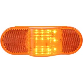 GG Grand General 79995 6 inches Oval Side Amber LED Marker/Turn/Clearance Light w/Reflector for Trucks, Trailers, RVs, Buses, Utility Vehicles