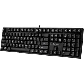 Adesso AKB-670UB Mechanical Keyboard with Copilot AI Hotkey - Blue Switch, Multi-OS Compatible | Enhanced Productivity with Tactile Feel and Multimedia Keys