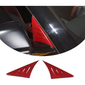 for Supra GR A90 A91 MK5 2018-2024 Rearview Mirror Side Triangular Spoiler Trim,Channel The Car Air,Reduce The Car Noise During Driving,Anti-Buffeting Wind Deflector,Black Real Carbon Fiber