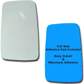 Mirror Glass + Full Size Adhesive Pad for 2003-2006 Dodge Sprinter 2500 Driver Side Replacement (2003 2004 2005 2006 03 04 05 06)