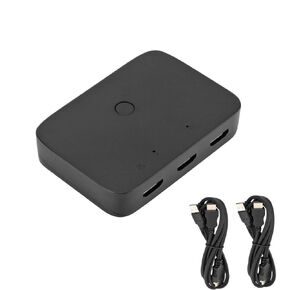 Replacement HDMI KVM Switch 2 in 1 Out 4K30HZ Compatible 2 Port HDMI2.0 PC Host Laptop Shared USB Keyboard Mouse Monitor with 1 Hub Switch Box Selector 3840@2160