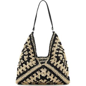 Straw Hobo Bags for Women Summer Beach Bag Everyday Tote Bag Shoulder Bag Vintage Handmade Woven Bags Handbags