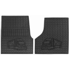 Floor Mats Compatible with Freightliner Cascadia 113&125 2008-2020,Truck Floor Rubber Mats for Freightliner Cascadia Accessories All-Weather Guard Heavy Duty Includes 2PCS Set