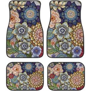 USA Flag with Big Eagle Car Floor Mats Car Accessories, All Weather Floor Car Mats for Women Men, Car Decorative SUV Truck Sedan Front and Rear Foot Pads for Independence Day Festival Gift