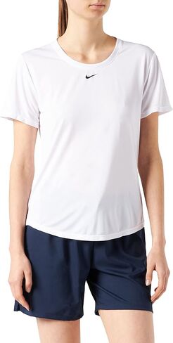 Nike Women's Dri-FIT One Short Sleeved T-Shirt (as1, Alpha, x_l, Regular, Regular, White/Black) in Saudi Arabia