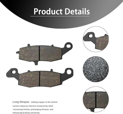 وسادات الفرامل الأمامية والخلفية لـ Kawasaki Vulcan 1500 VN 1500 Nomad Vulcan 900 VN900 Classic Vulcan VN800 VN 1700 Voyager Vaquero Vulcan 1600 VN1600 Nomad Classic Ninja 650 KZ1000 in Kuwait