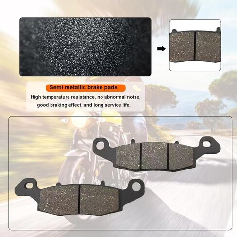 وسادات الفرامل الأمامية والخلفية لـ Kawasaki Vulcan 1500 VN 1500 Nomad Vulcan 900 VN900 Classic Vulcan VN800 VN 1700 Voyager Vaquero Vulcan 1600 VN1600 Nomad Classic Ninja 650 KZ1000 in Kuwait