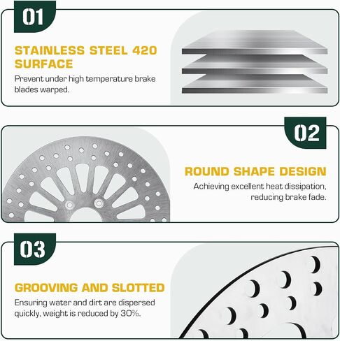 Youxmoto 2PCS 11.5 Front Brake Disc Rotors 2000-2007 For Harley Road King Street Glide Electra/Night Train/Fat Boy/Softail/Sportster/Super Glide Wide/Low Rider in Saudi Arabia