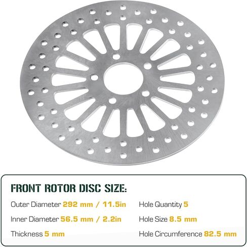 Youxmoto 2PCS 11.5 Front Brake Disc Rotors 2000-2007 For Harley Road King Street Glide Electra/Night Train/Fat Boy/Softail/Sportster/Super Glide Wide/Low Rider in Saudi Arabia