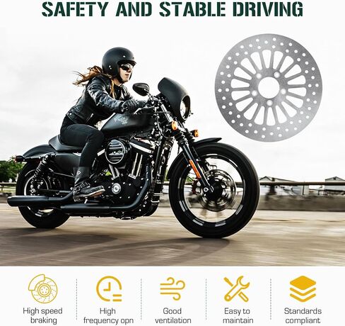 Youxmoto 2PCS 11.5 Front Brake Disc Rotors 2000-2007 For Harley Road King Street Glide Electra/Night Train/Fat Boy/Softail/Sportster/Super Glide Wide/Low Rider in Saudi Arabia