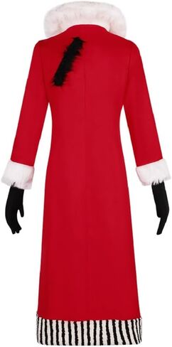 Anime Hazbin Cosplay Hotel Valentino Costume Red Long Coat with Hat Gloves Vox Halloween Uniform in Saudi Arabia