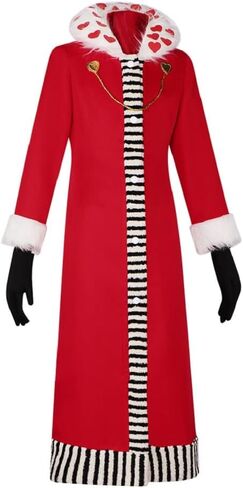 Anime Hazbin Cosplay Hotel Valentino Costume Red Long Coat with Hat Gloves Vox Halloween Uniform in Saudi Arabia