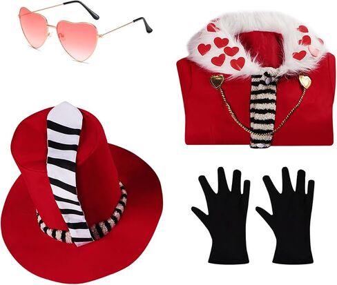Anime Hazbin Cosplay Hotel Valentino Costume Red Long Coat with Hat Gloves Vox Halloween Uniform in Saudi Arabia