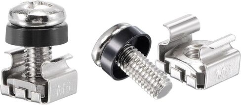 uxcell M6x16mm Server Rack Cage Nuts Silver Tone 6Set, Mounting Screws in Saudi Arabia