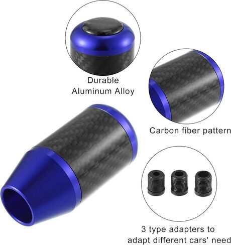 X AUTOHAUX Automatic Universal Manual Gear Stick Shift Knob Transmission Gear Lever Stick Shifter Handle Carbon Fiber Pattern Black in Saudi Arabia