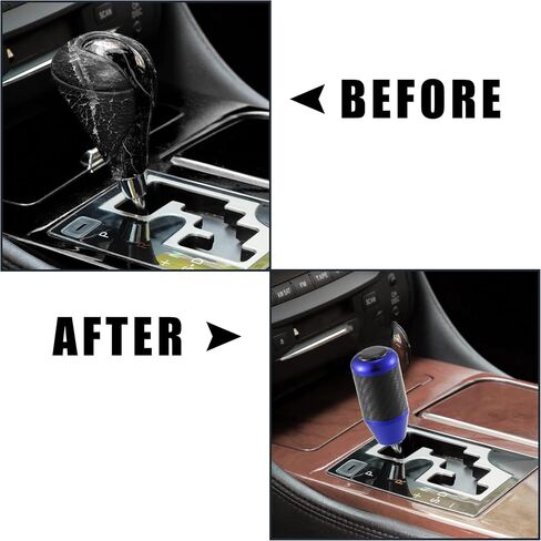 X AUTOHAUX Automatic Universal Manual Gear Stick Shift Knob Transmission Gear Lever Stick Shifter Handle Carbon Fiber Pattern Black in Saudi Arabia