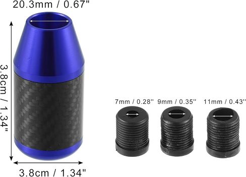 X AUTOHAUX Automatic Universal Manual Gear Stick Shift Knob Transmission Gear Lever Stick Shifter Handle Carbon Fiber Pattern Black in Saudi Arabia