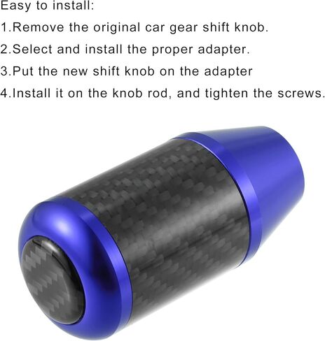 X AUTOHAUX Automatic Universal Manual Gear Stick Shift Knob Transmission Gear Lever Stick Shifter Handle Carbon Fiber Pattern Black in Saudi Arabia