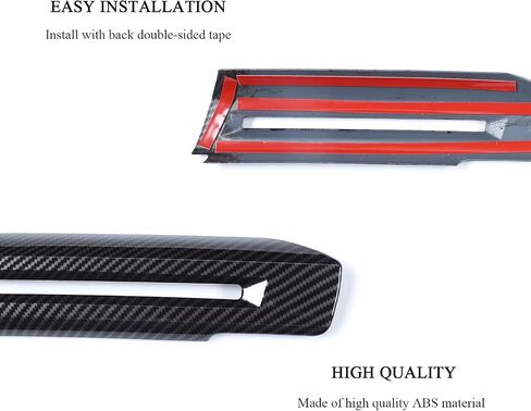 RT-TCZ Carbon Fiber Inner Door Handle Trim Cover Interior Decoration Accessories for Ford Mustang 2015-2024,2PCS in Saudi Arabia