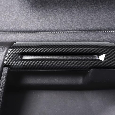 RT-TCZ Carbon Fiber Inner Door Handle Trim Cover Interior Decoration Accessories for Ford Mustang 2015-2024,2PCS in Saudi Arabia