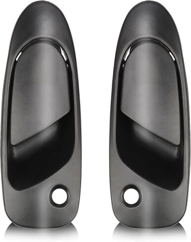 NPAUTO Exterior Door Handle Front Compatible with 1992 1993 1994 1995 Honda Civic / 1993-1997 Civic Del Sol Driver Passenger Pair, Black Left & Right Set in Saudi Arabia