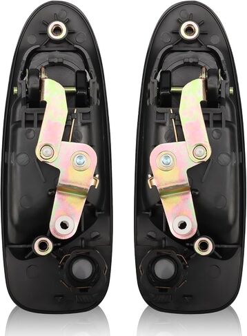 NPAUTO Exterior Door Handle Front Compatible with 1992 1993 1994 1995 Honda Civic / 1993-1997 Civic Del Sol Driver Passenger Pair, Black Left & Right Set in Saudi Arabia