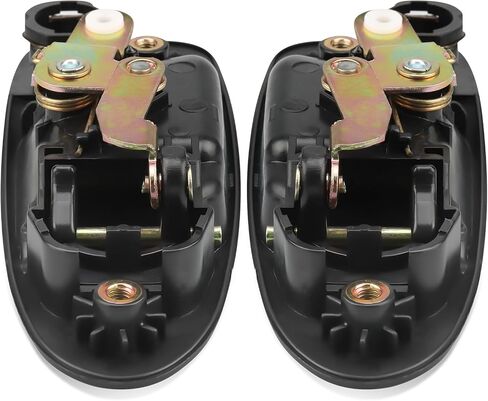 NPAUTO Exterior Door Handle Front Compatible with 1992 1993 1994 1995 Honda Civic / 1993-1997 Civic Del Sol Driver Passenger Pair, Black Left & Right Set in Saudi Arabia