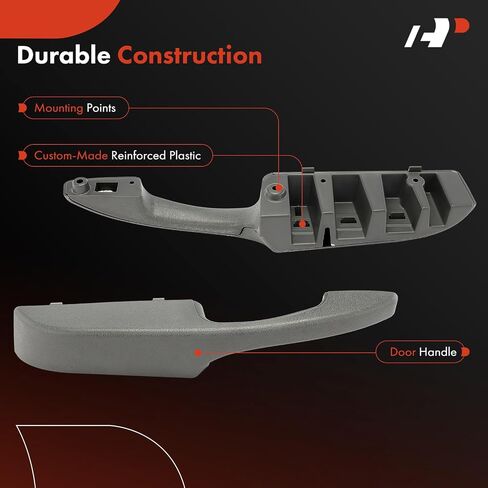 A-Premium Interior Door Pull Handles Pair Complete Armrest Compatible with 2003-2015 Chevy Express GMC Savana 1500 2500 3500 Van, Front Driver & Passenger Side, Replace# 25750064, 10388389 in Saudi Arabia