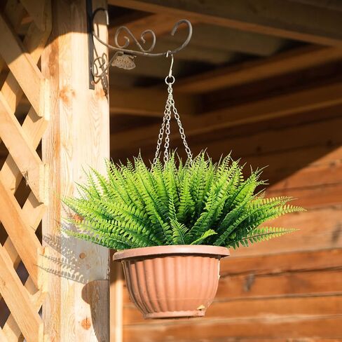 20 artificial ferns UV-proof shrub plants Plastic green plants for indoor and outdoor gardens, porches, windows and other decorations (green) in Saudi Arabia