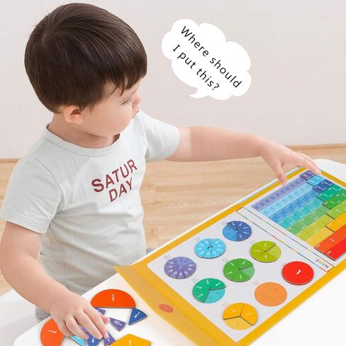 لغز تعليمي للكسور المغناطيسية، وسائل تعليمية للكسور المغناطيسية، لوحة تقسيم للألغاز التعليمية للكسور المغناطيسية، لوحة عد الرياضيات للأطفال (فرس النهر)... in Kuwait