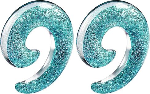 Pair of Acrylic Taper spiral Glitter Piercing Jewelry Ear Plug Stretching Expander Taper Earring in Saudi Arabia